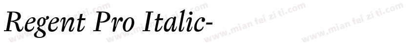 Regent Pro Italic字体转换